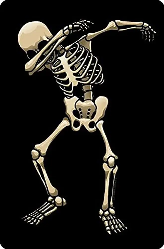Licpact Small Tin Sign Skeleton Dab Black Home Decor Coffee Bar Decoration 8 X 12 Inches