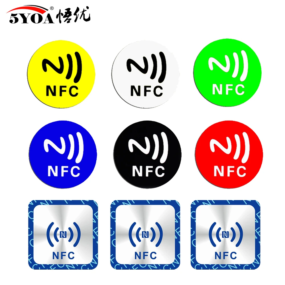 6 шт. NFC Ntag213 Ntag215 Ntag216 стикер Ntag 213 13,56 МГц универсальная Этикетка RFID жетон патруль ультралегкий для Amiibo и т. Д. - изображение