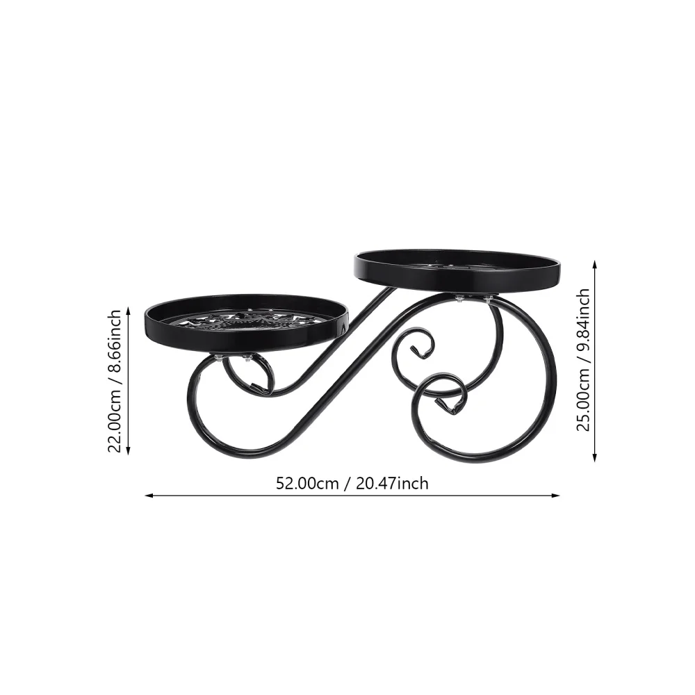 

1Pc Floor Type Flower Storage Rack European Style Wrought Iron Hlower Shelf