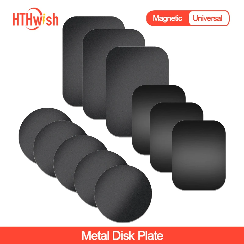 

5pcs Metal Disk Plate Magnetic Car Phone Holder Universal Air Vent Mount Mobile Cellphone Stand GPS Support Magnet Iron Sheet