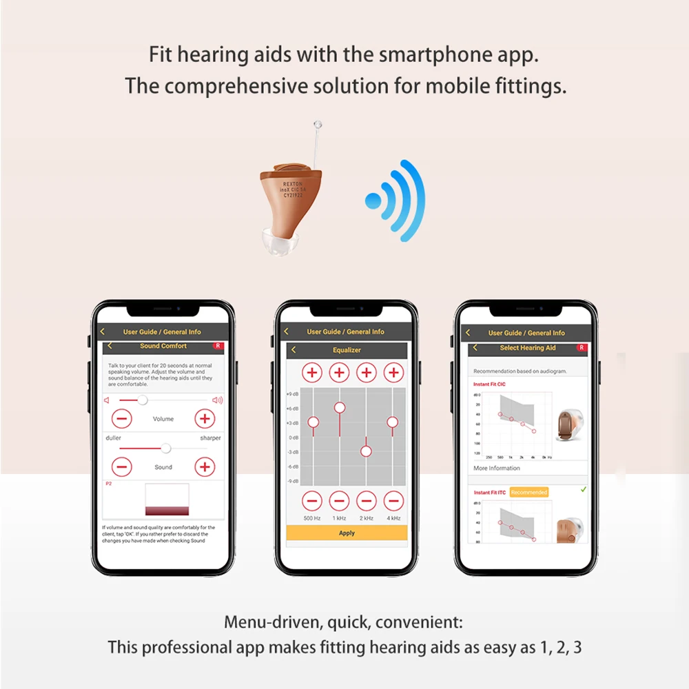 Невидимые электронные слуховые аппараты Siemens Sub Brand Rexton 8 каналов цифровой