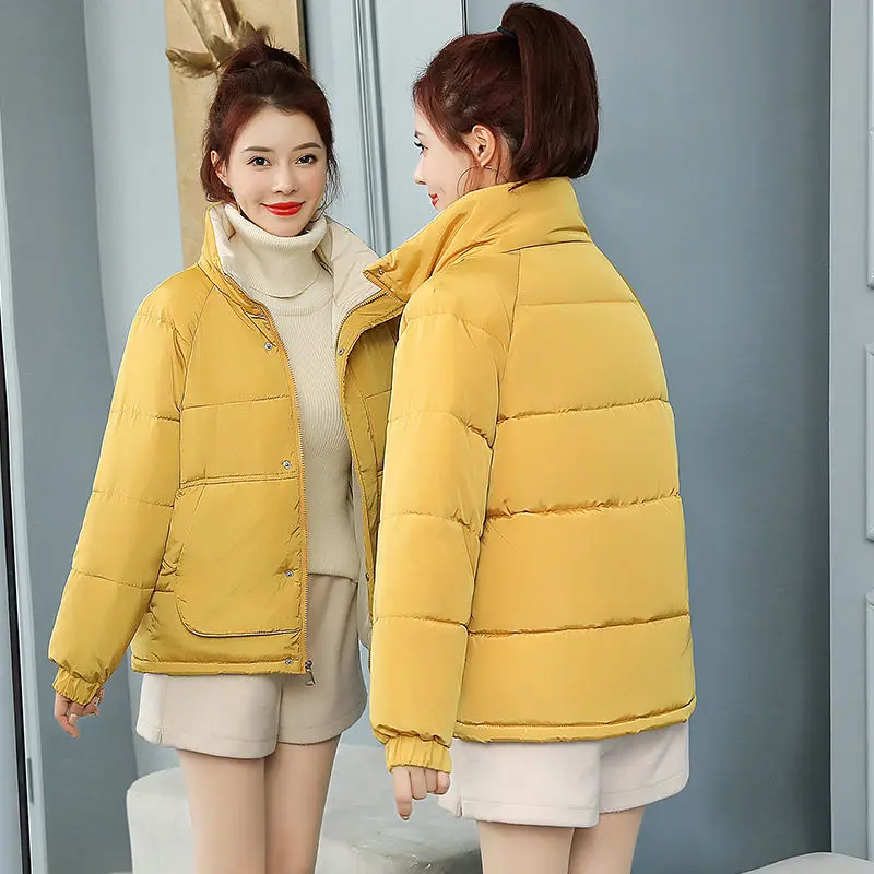 

Down Cotton-padded Jacket Women's Short Winter 2021 New Korean Loose Padded Cotton Coat Fashion Female Outerwear Parkas