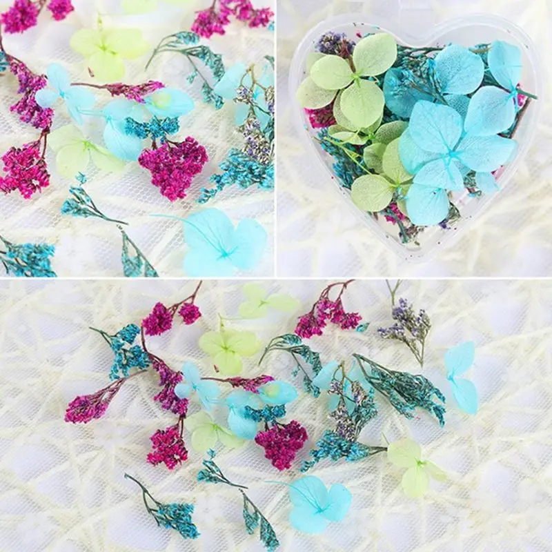 1 коробка эпоксидный наполнитель настоящие сухие цветы Смешанные 3D наклейки для