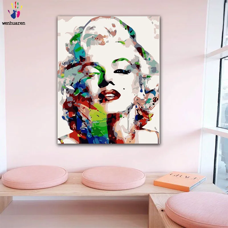 DIY картинки для раскраски по номерам с цветами сексуальная картина Мэрилин Монро