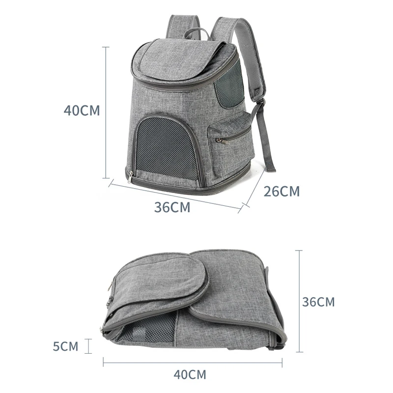 

Pet Backpack Cat Carrier Bag Breathable Pet Backpack Foldable Large Capacity Cat Carrying Bag for Small Medium Dogs