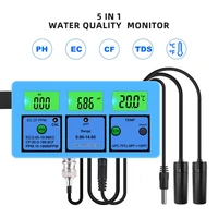 professional 5 in 1 online multi parameter water quality monitor ph meter ec meter cf tds temperature aquarium acidity meter