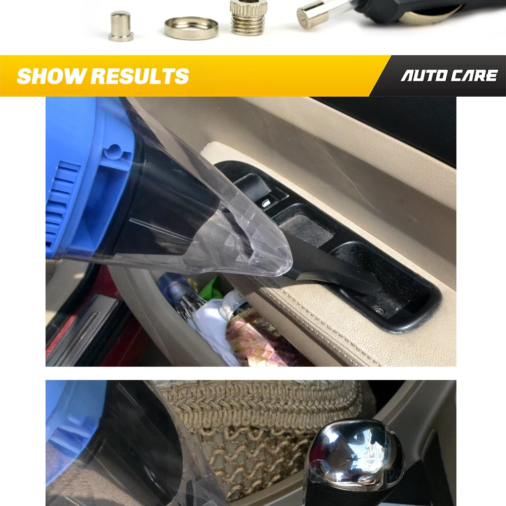 AutoCare, портативный автомобильный пылесос для сухой и влажной уборки, двойное использование, 120 Вт, супер всасывание, 5 метров, соединительный кабель, ручной автомобильный пылесос