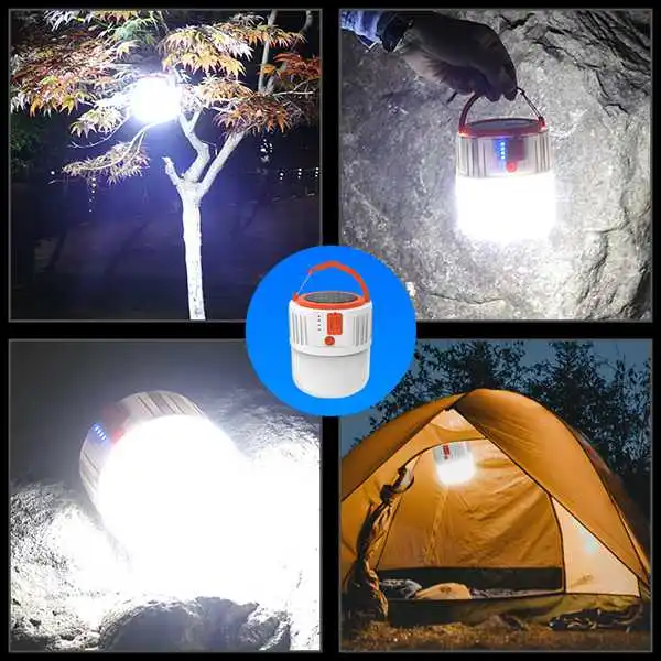 

GTBL Multifunction Solar LED Camping Light USB Rechargeable Emergency Light for Outdoor Camping Hiking BBQ