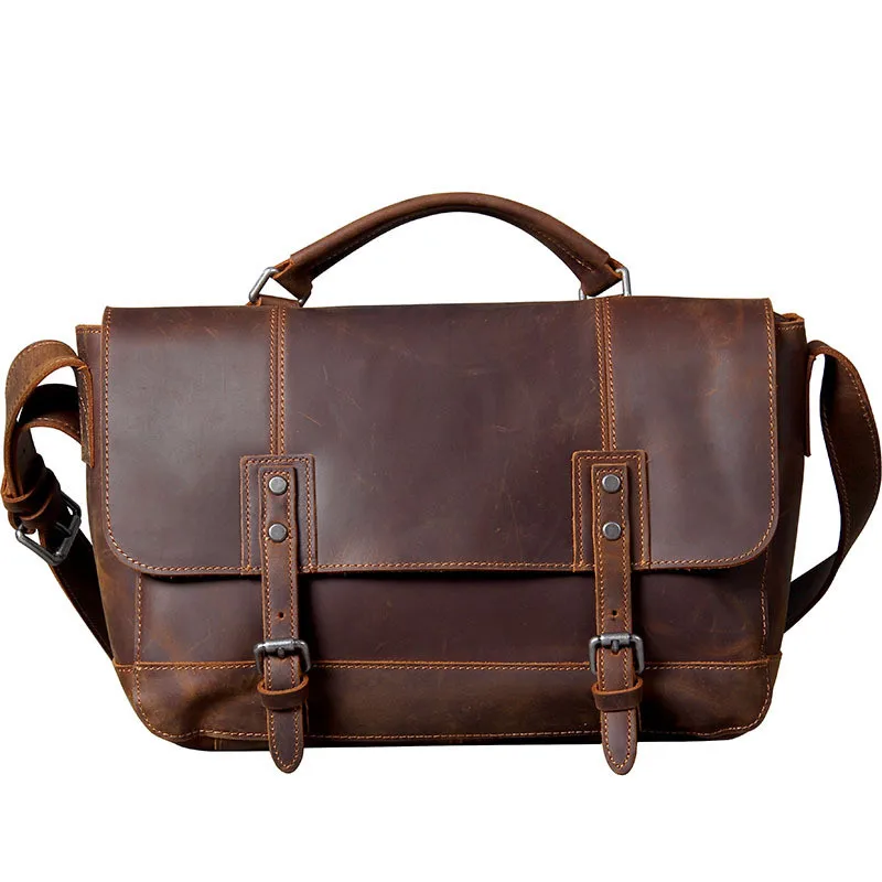 Новинка ретро кожаная сумка Crazy Horse мужская мессенджер на плечо мужской портфель