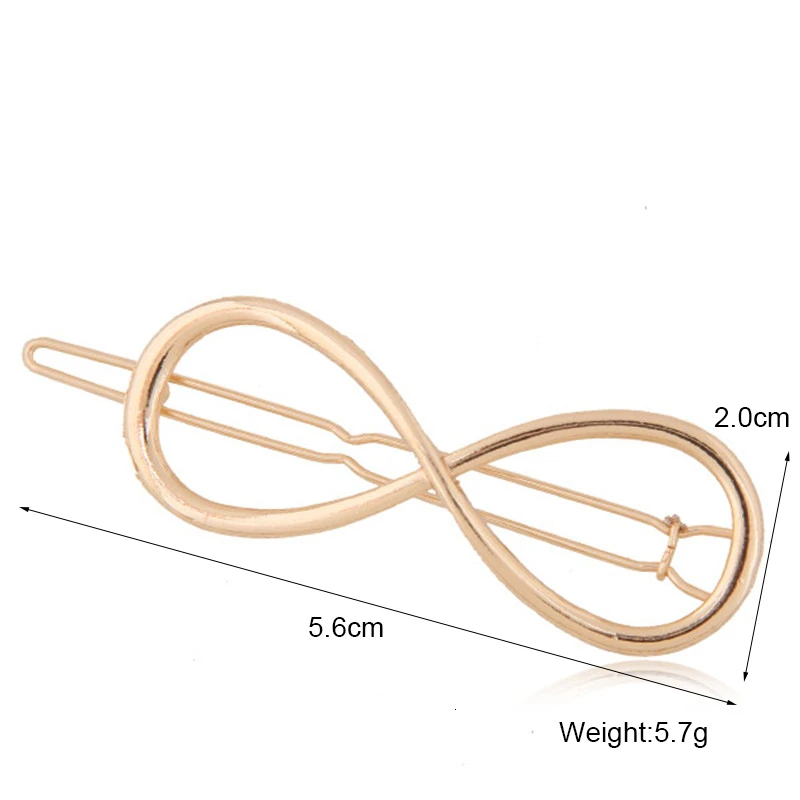 Женские заколки-пряжки для волос простые золотистые и Серебристые в Корейском