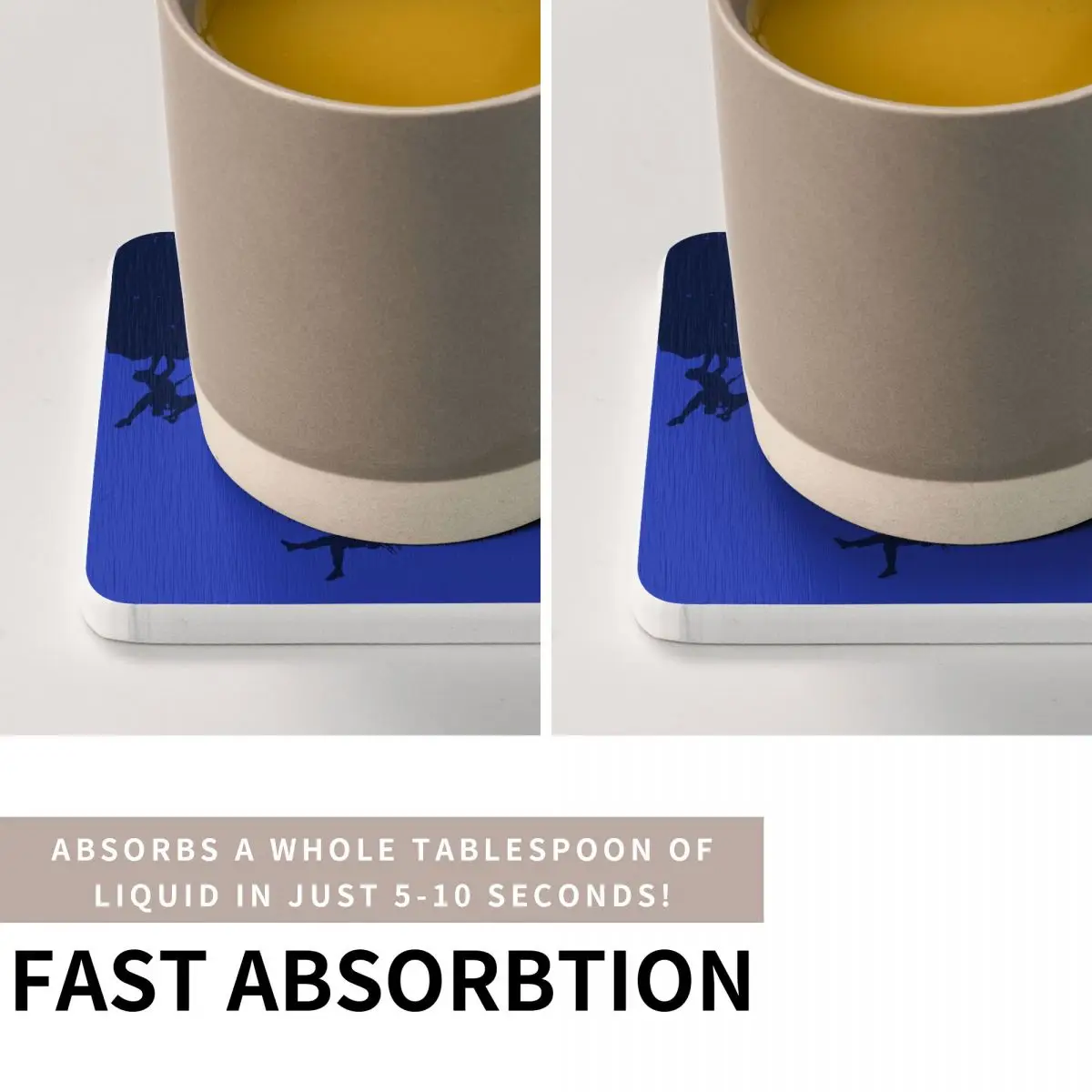 Подставка для альпинизма синяя силуэт диатомит земли квадратная круглая