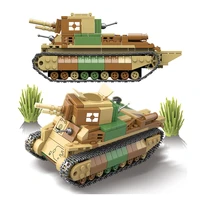 528pcs military series type 89 i go medium tank building blocks japan middle tank bricks weapons soldiers children toys gifts