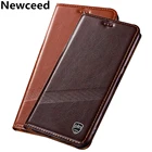 Магнитные чехлы-книжки из натуральной воловьей кожи для Redmi Note 10 Pro 5GRedmi Note 10, чехол для телефона с отделением для карт и подставкой