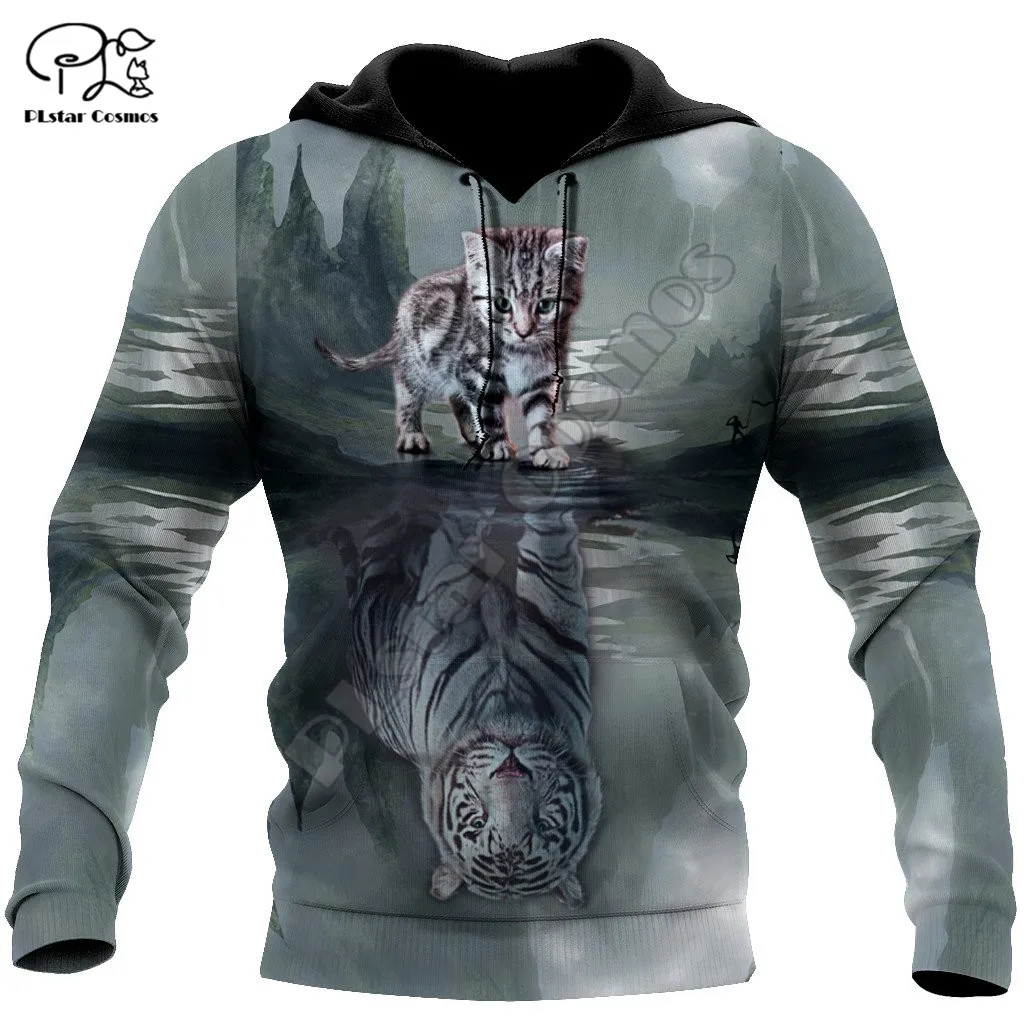 

PLstar Cosmos Beautiful Tiger 3D Printed Animal Hoodies Sweatshirts Zip Hooded For Men And Women Casual Streetwear Style-T23