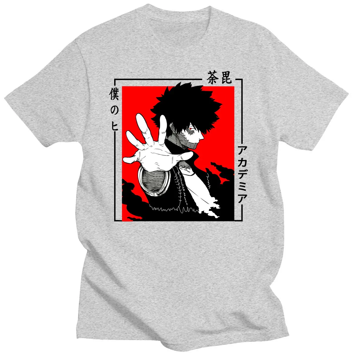 

My Hero Academia Dabi T Shirt Men Cotton Awesome T-shirt Short Sleeve Anime Manga MHA Blueflame Tee Tops Loose Fit Clothing
