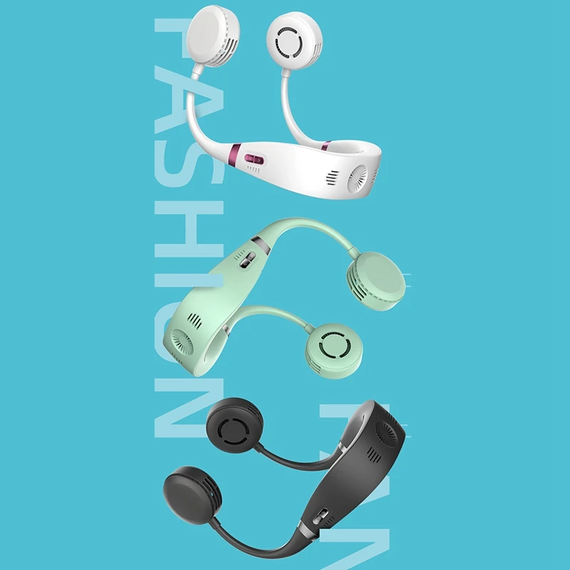 

Upgraded Bladeless Neck Fan USB Rechargeable Ice Sense Fan 360 Degree Rotation Portable Cooling Fan for Outdoor