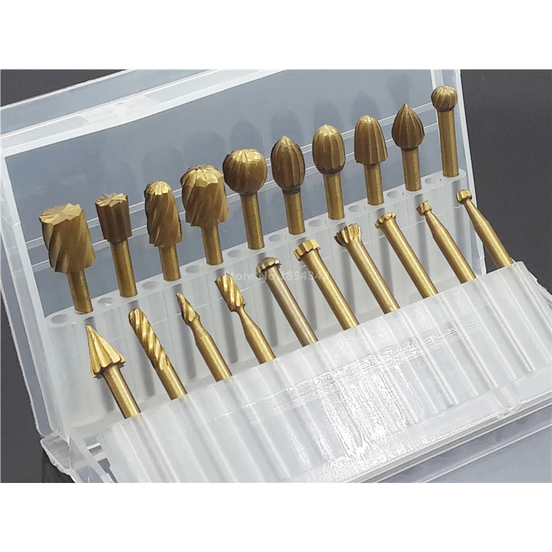 20 штук набор коробка HSS Титан Dremel маршрутизации Поворотный Фрезерный ротационный