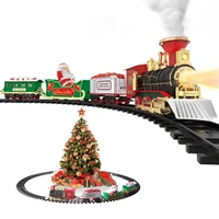 electric train toy set car railway and tracks steam locomotive engine diecast model educational game boys toys for children kids
