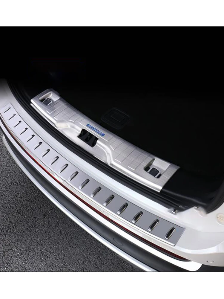 Защитная пластина для заднего бампера Ford Edge 2015-2020 отделка порога двери