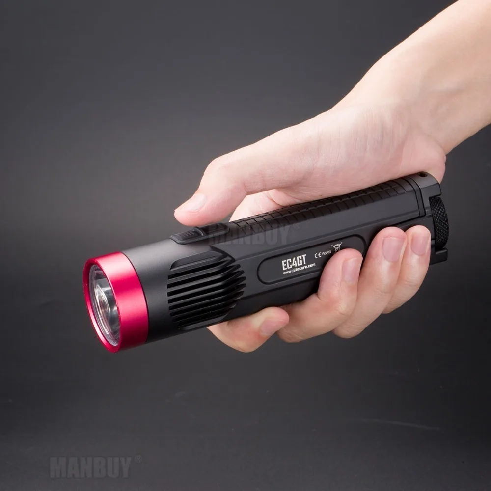 NITECORE EC4GT/Red LIMITED EDITION 1000 lm Flashlight Torch Camping Lamp Light for Diver+2*18650 batteries 3200MAH FREE SHIPPING | Лампы и