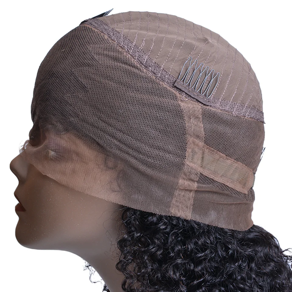 Бразильский кудрявый парик 360 синтетический фронтальный предварительно сорвал с