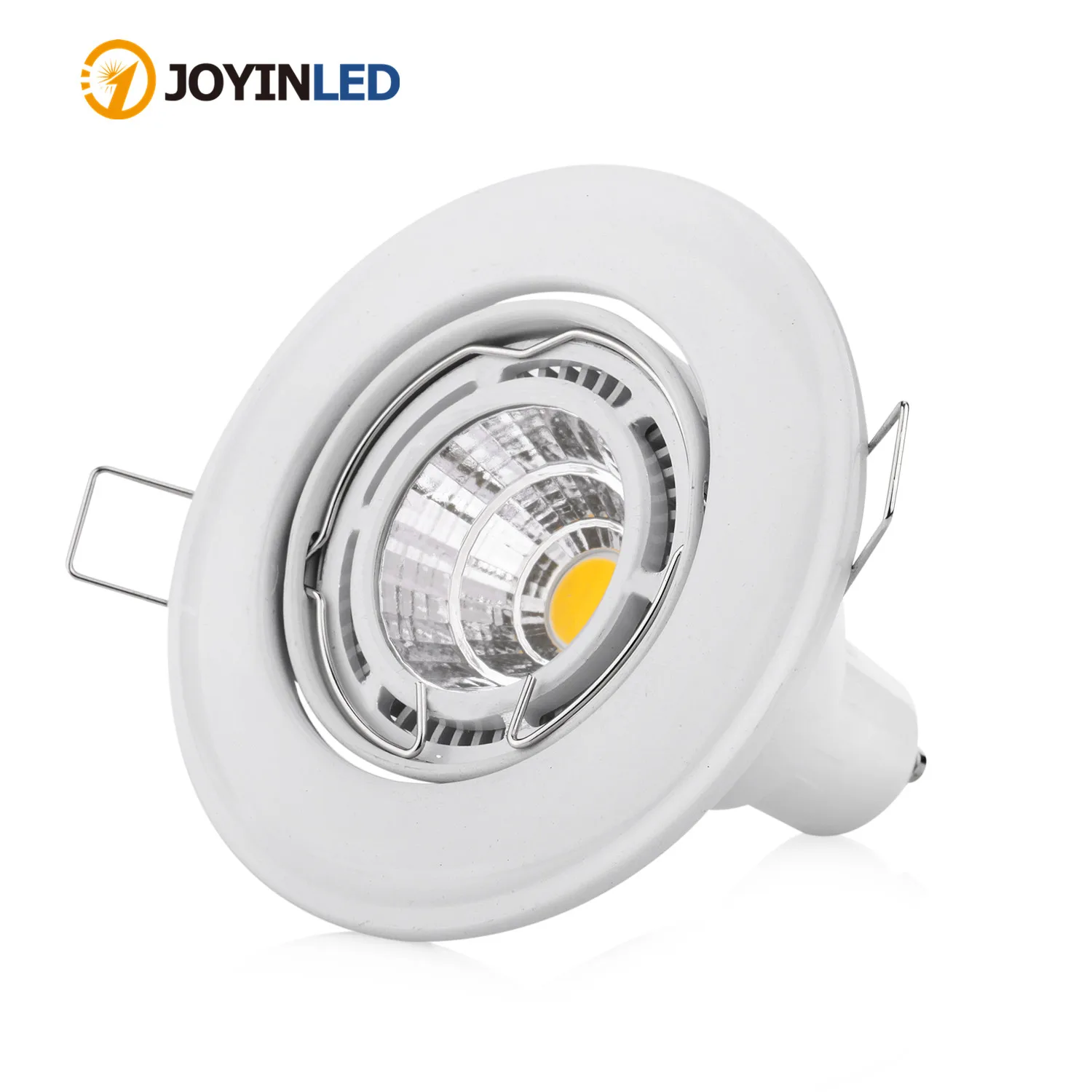 

Round White Adjustable Embedded Led Ceiling Light GU10 MR16 Fitting Fixtures Lamp Holders Spot Downlight LED Spot Lights Frame