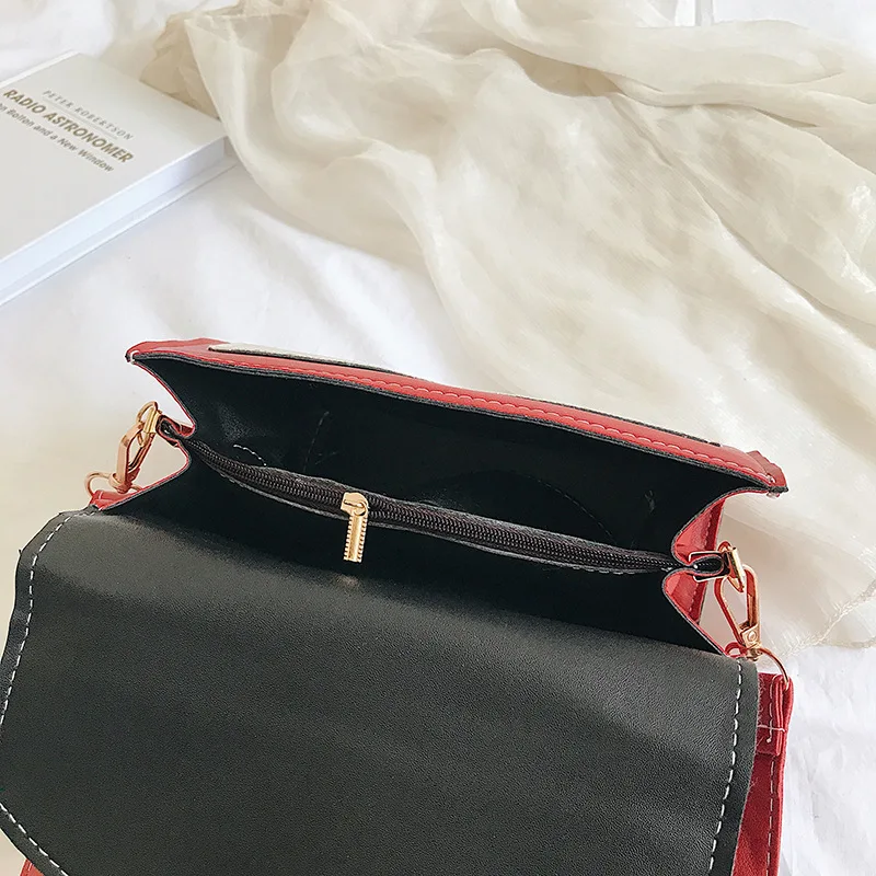 

Women's Shoulder Bag Contrast Color Woven Tape Delicate Metal Lock Leather Crossbody Handbags Wholesale 2021 New Female Bags