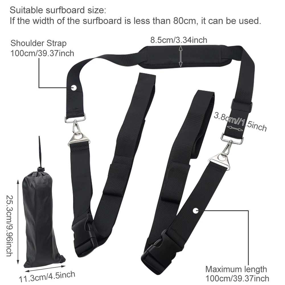 

Soft Outdoor Surfboard Shoulder Strap Surfing Portable Stand Up Sling Adjustable Belt Beach Anti Slip Water Sports Carrying