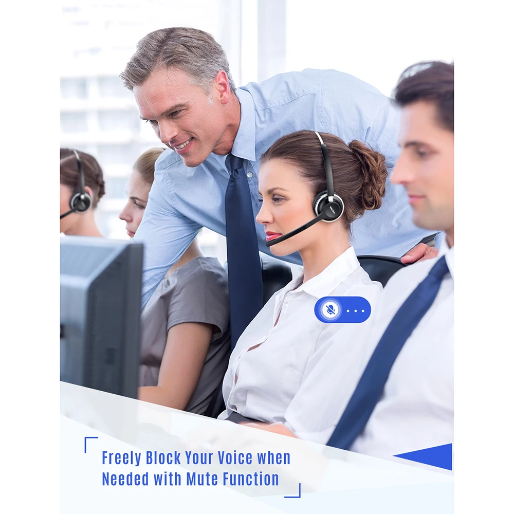 Bluetooth наушники Mpow HC3 прозрачные Беспроводные с двумя микрофонами шумоподавлением