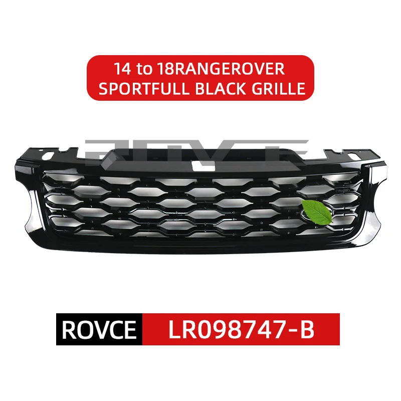 Решетка переднего бампера ROVCE из АБС-пластика для Land Rover 2014 upgrade 2018 RANGEROVER SPORT L494
