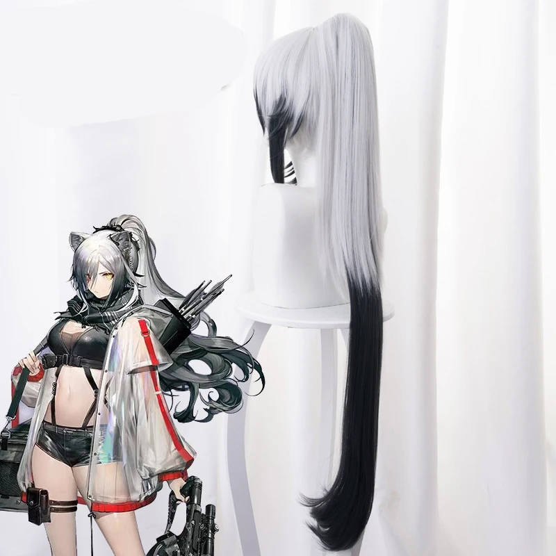 Schwarz Arknights серого и черного цветов смешанный длинный хвост термостойкие