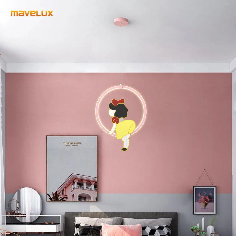 Маленькая светодиодная подвеска Принцесса из проволоки для детской комнаты фойе