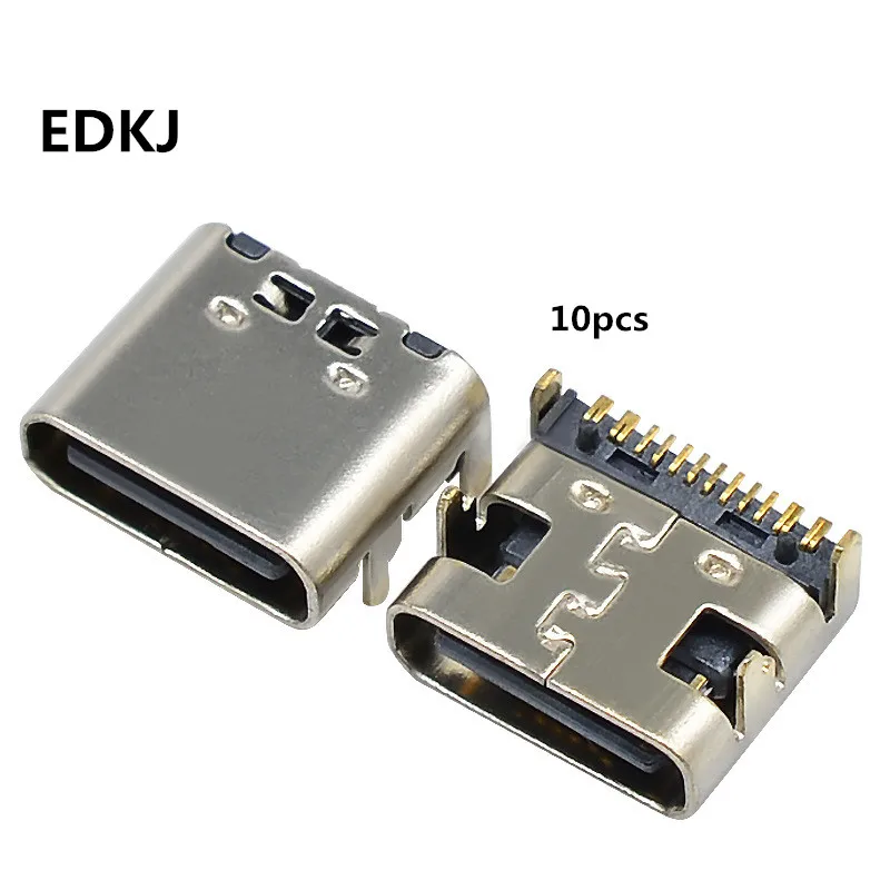 10 шт. 16-контактный разъем USB Type-C 3.1 гнездовой для монтажа печатных плат