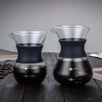 glass coffee kettle with stainless steel filter drip brewing hot brewer coffee pot dripper barista pour over coffee maker