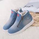 Женские джинсовые ботинки, Зимние полусапожки, 35-44 размера, 2021