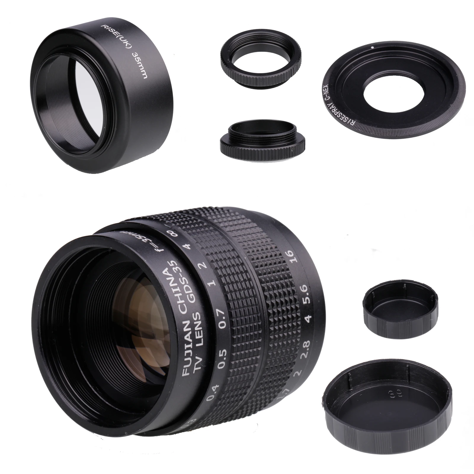 35 мм f/1 7 APS-C набор адаптеров для объектива CCTV камеры SONY NEX Mirroless A5300/A6000/A6300/A7/A7II/A9 |