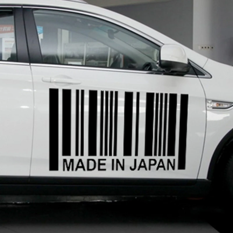EARLFAMILY 30cm x 50cm 2x Funny Made In JAPAN Barcode Sticker Car for Cars Door Side Truck Rear Windshield Vinyl Decal | Автомобили и