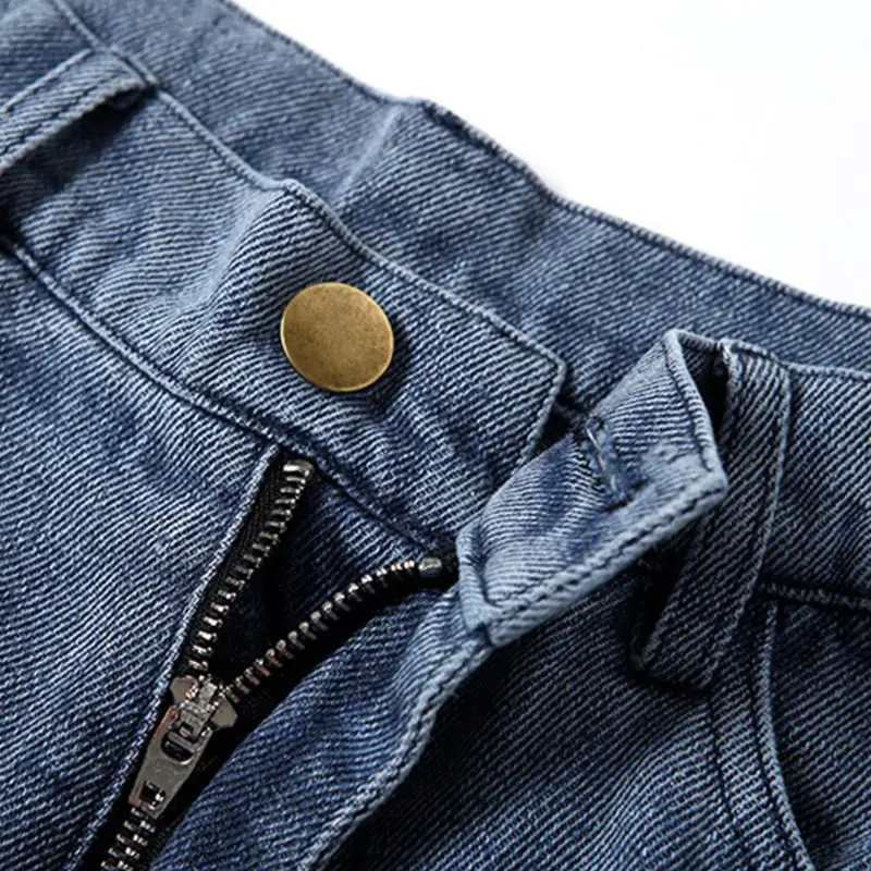 

Women High Waist Destroyed Flare Jeans Vintage Ripped Hole Wide Leg Denim Long Pants Harajuku Loose Baggy Trousers