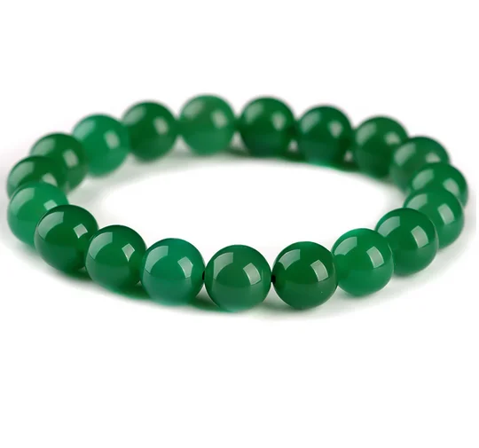 Красивые ювелирные изделия китайский 8 мм зеленый халцедон Нефрит бусины