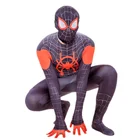 Параллельная вселенная Человек-паук Майлс Моралес для взрослых косплей трико цельный костюм для Хэллоуина Рождества праздника вечеринки костюм