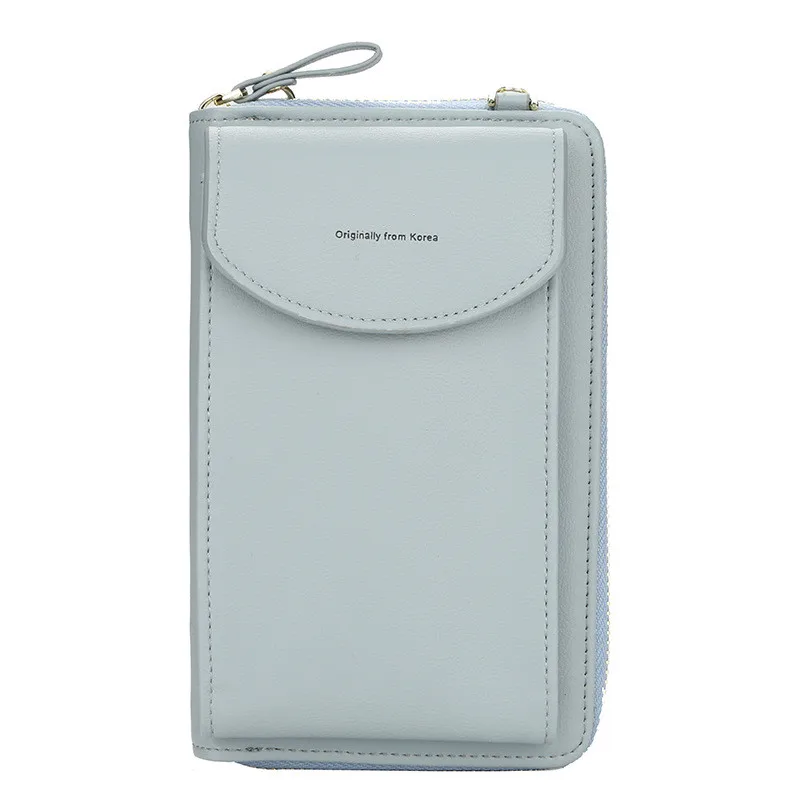 Женский однотонный Кожаный клатч для девушек Длинный кошелек с отделениями карт