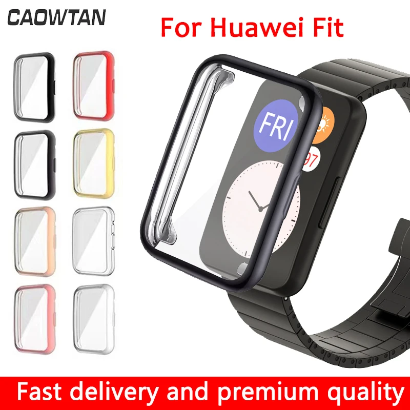 

Гибкий защитный чехол для экрана Huawei Watch Fit, легкий бампер из ТПУ, устойчивый к царапинам тонкий мягкий чехол