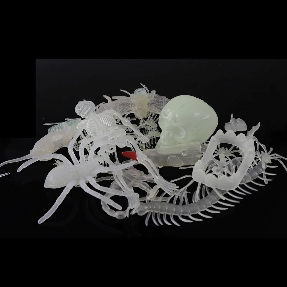 48 шт. Хэллоуин пластиковая светящаяся фотография череп декоративный реквизит