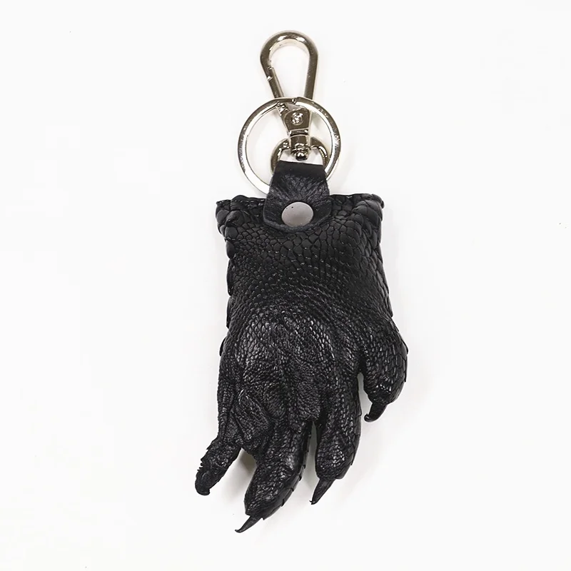 Style A Black Брелок из натуральной кожи с когтями из натурального крокодила, винтажный Модный мужской женский брелок для ключей от машины, брелок на цепочке, брелок с подвеской - Цвет: Style A Black