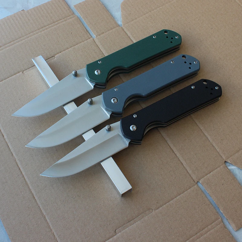 

High quality folding tactical knife CNC G10+ steel handle outdoor survival Camping EDC tool knife