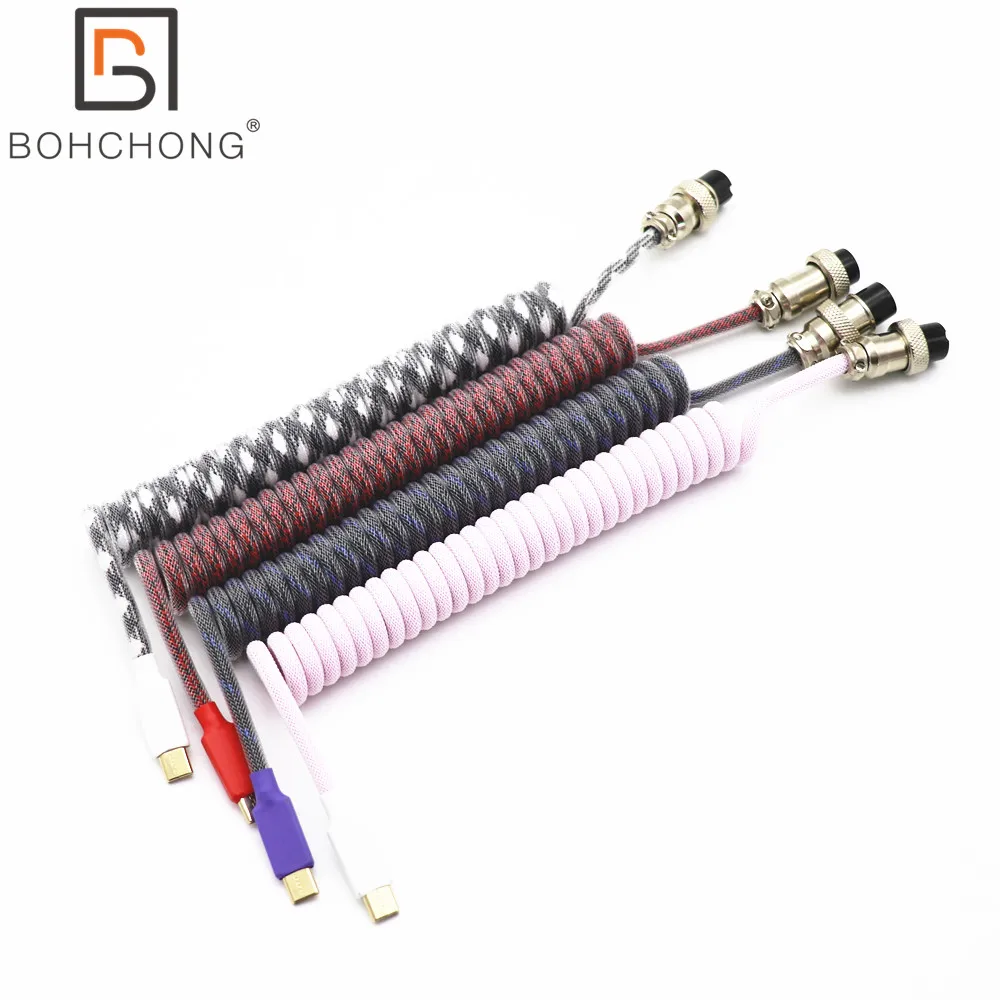 Спиральная спираль OD 23 мм Paracord PET спиральная USB-клавиатура типа C спиральный