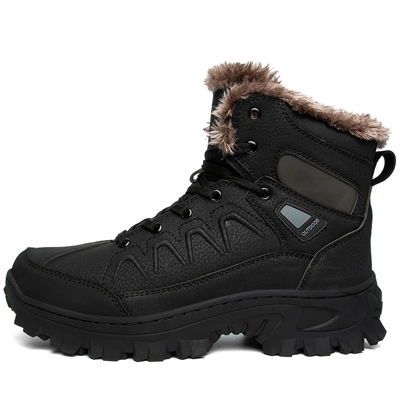 's Waterproof Hiking Boots Winter Outdoor Warm Fur Lined Sno