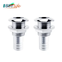 2x marine hardware stainless steel 316 thru hull plumbing fitting outlet drain joint for 34 or 1 hose boat yacht accessories