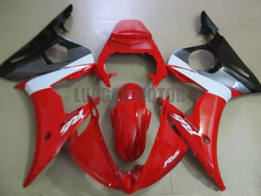 

Комплект обтекателей для кузова из АБС-пластика для Yamaha YZF600 R6 03 04 05 белый красный черный Обтекатели YZF 600R6 2003 2004 2005