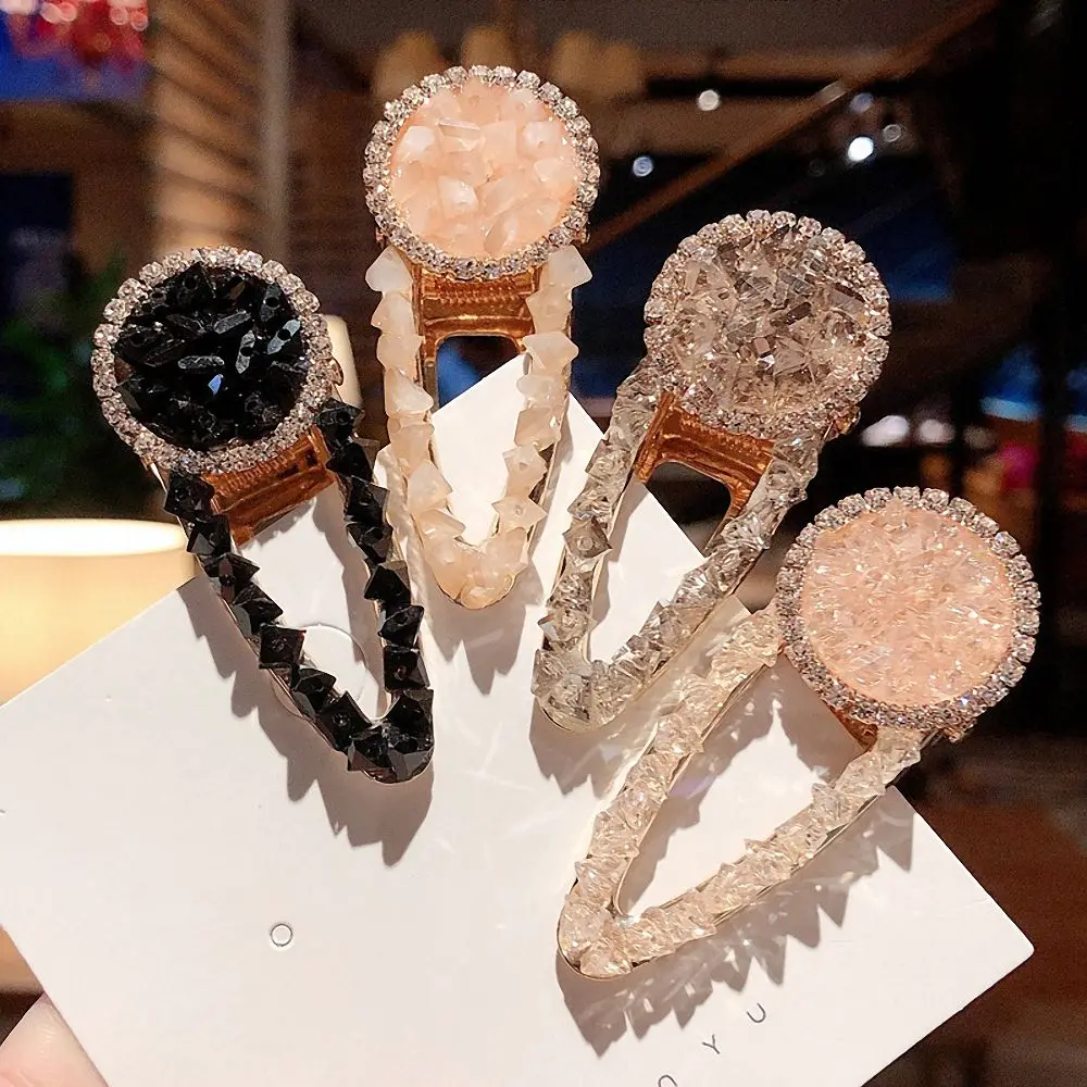 

Хрустальные шпильки для волос корейский BB заколки для волос для женщин Изысканные полые капли воды акриловые заколки тиара аксессуары для ...